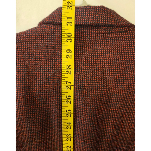Kimberly Bennett Vintage Wool Blazer Red Black Micro Check Made in USA Medium - Picture 11 of 12
